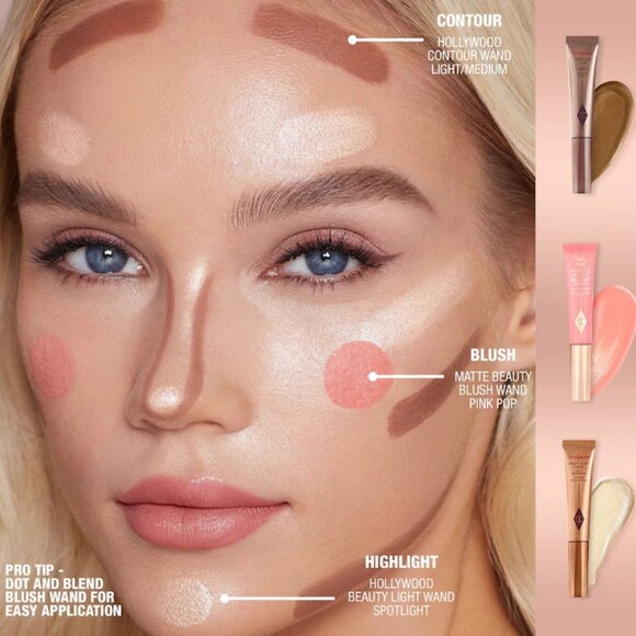 🙌 2/$55 Charlotte Tilbury Pillow Talk Matte Beauty Blush Wand Dream Pop $42.00 - Picture 8 of 8